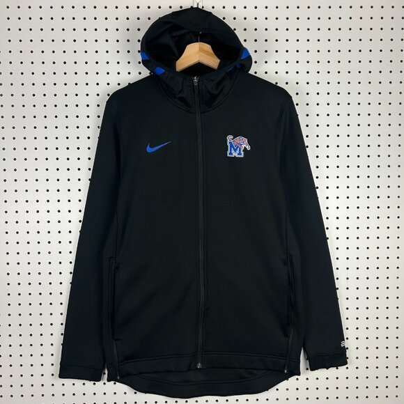 Nike Memphis Tigers Basketball Jacket Medium‎ Black Warm Up Tech On Court Zip - Picture 1 of 7